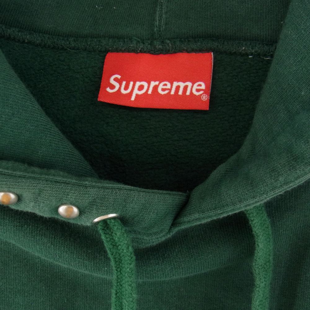 Supreme シュプリーム 18AW Studded Hooded Sweatshirt スタッズ フーデッド スウェット プルオーバー パーカー グリーン系【中古】