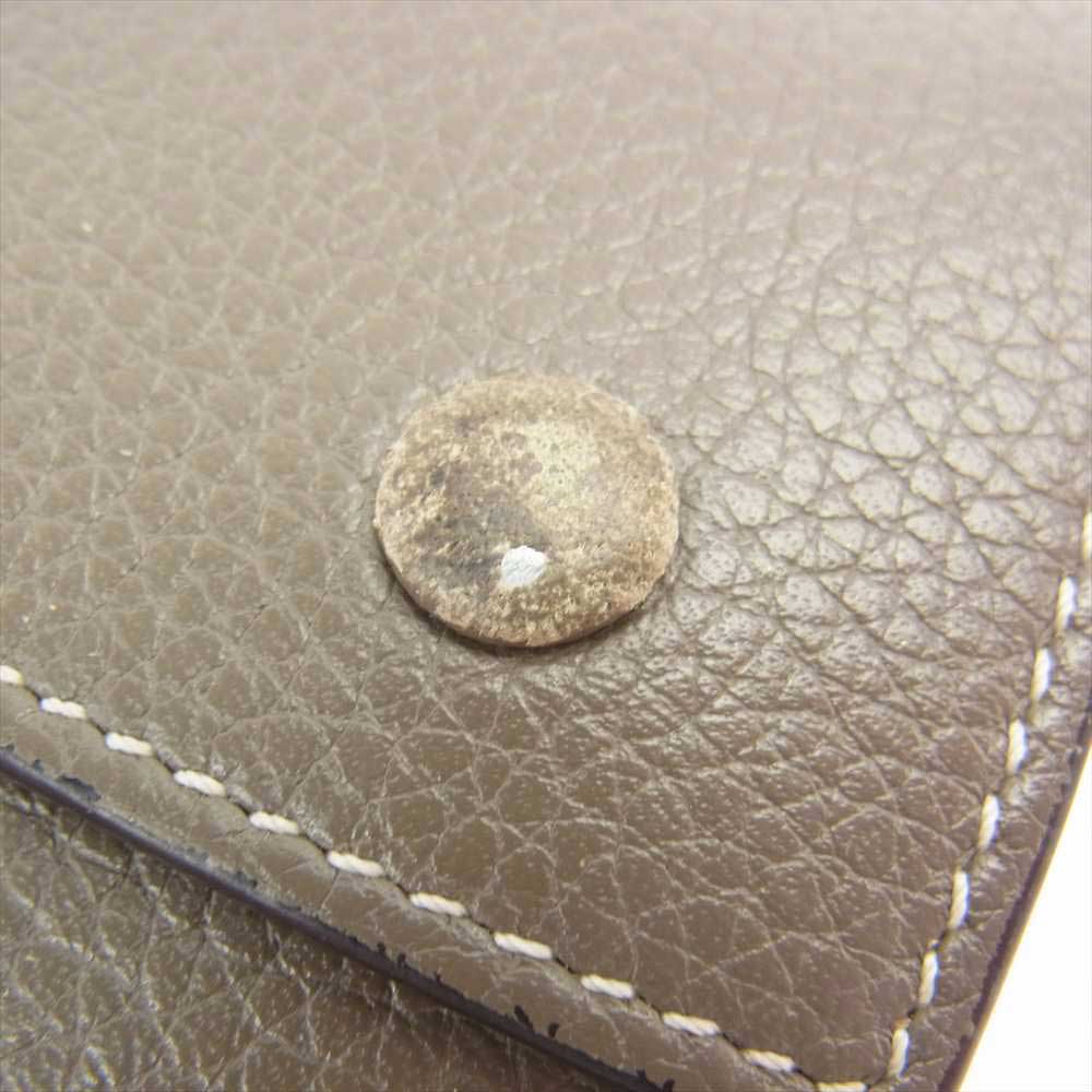 CELINE セリーヌ スモール フォールテッド マルチファクション 三つ折り 財布 ウォレット グレー系 イエロー系【中古】