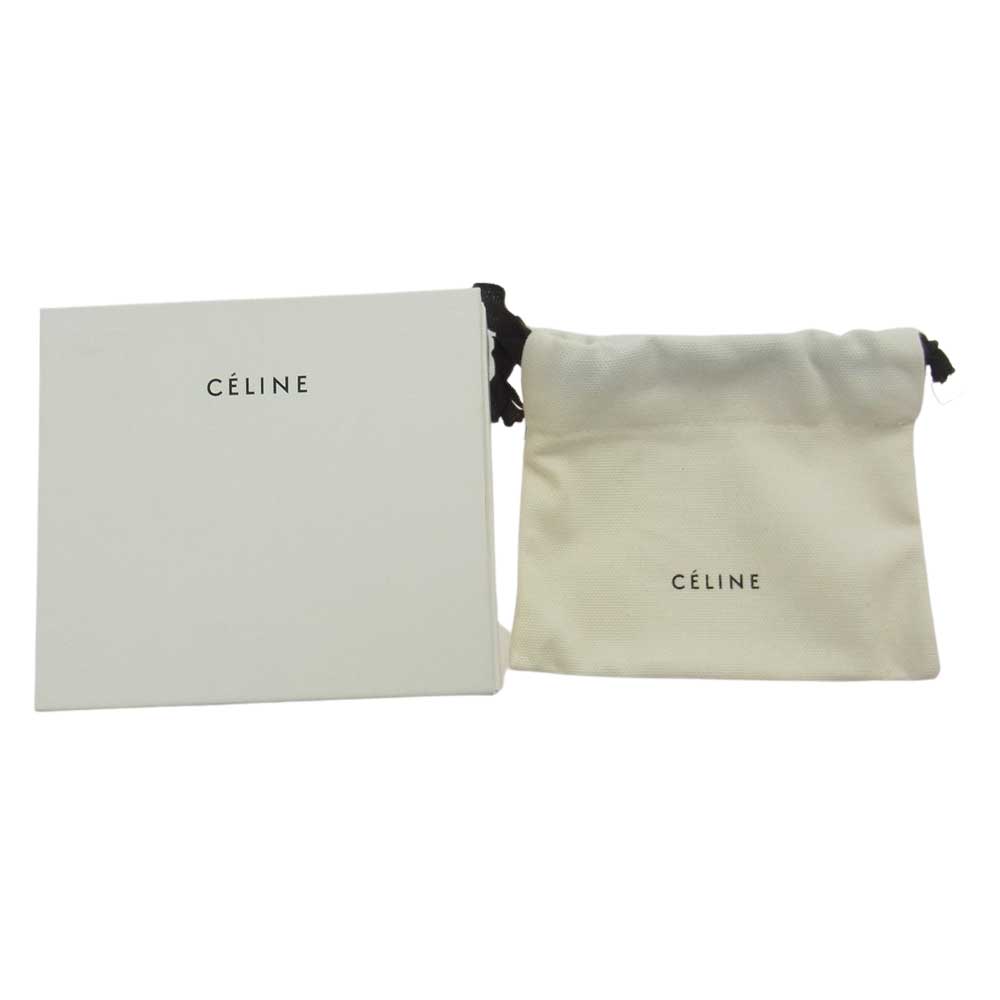CELINE セリーヌ スモール フォールテッド マルチファクション 三つ折り 財布 ウォレット グレー系 イエロー系【中古】