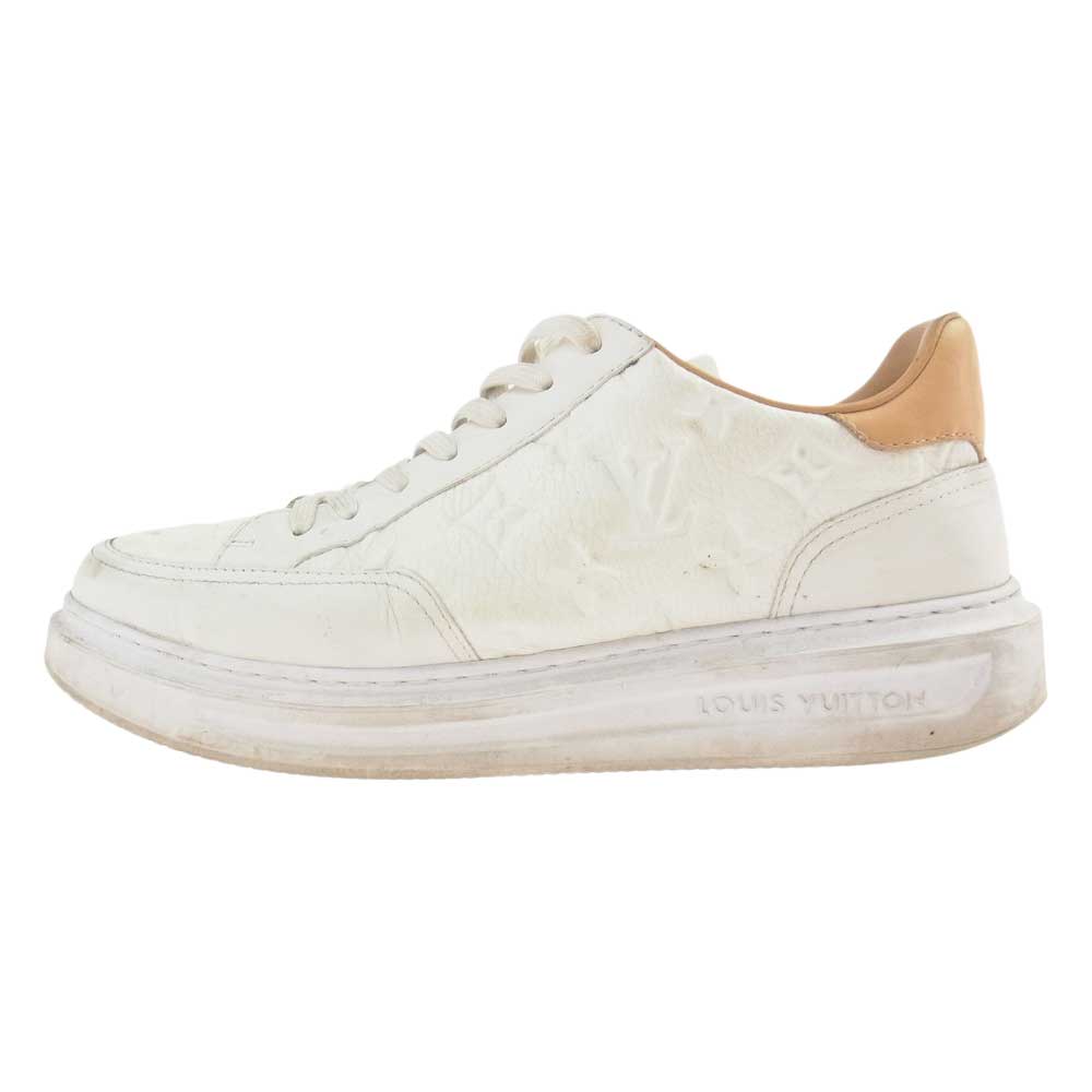 LOUIS VUITTON ルイ・ヴィトン 21  1A8V3L  ビバリーヒルズ ライン モノグラム レザー ローカット スニーカー  ホワイト系 26.0cm【中古】