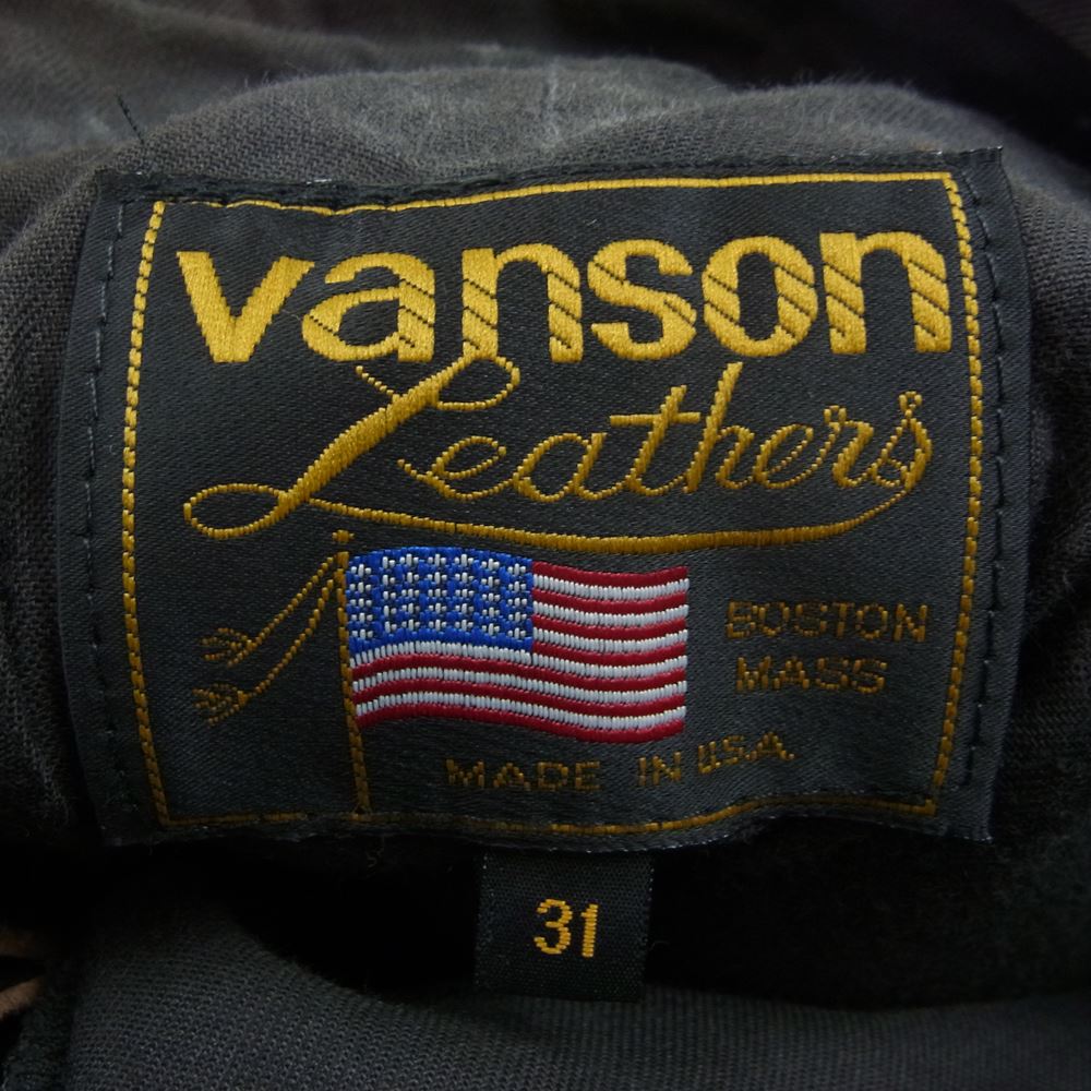 VANSON バンソン レザー パンツ ブラウン系 31【中古】