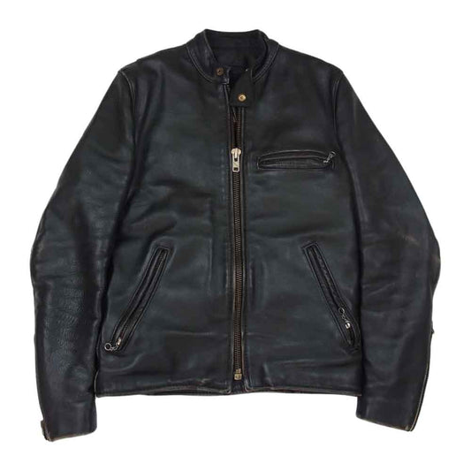 VANSON バンソン typeB シングル レザー ライダース ライナー付き ブラック系 34【中古】