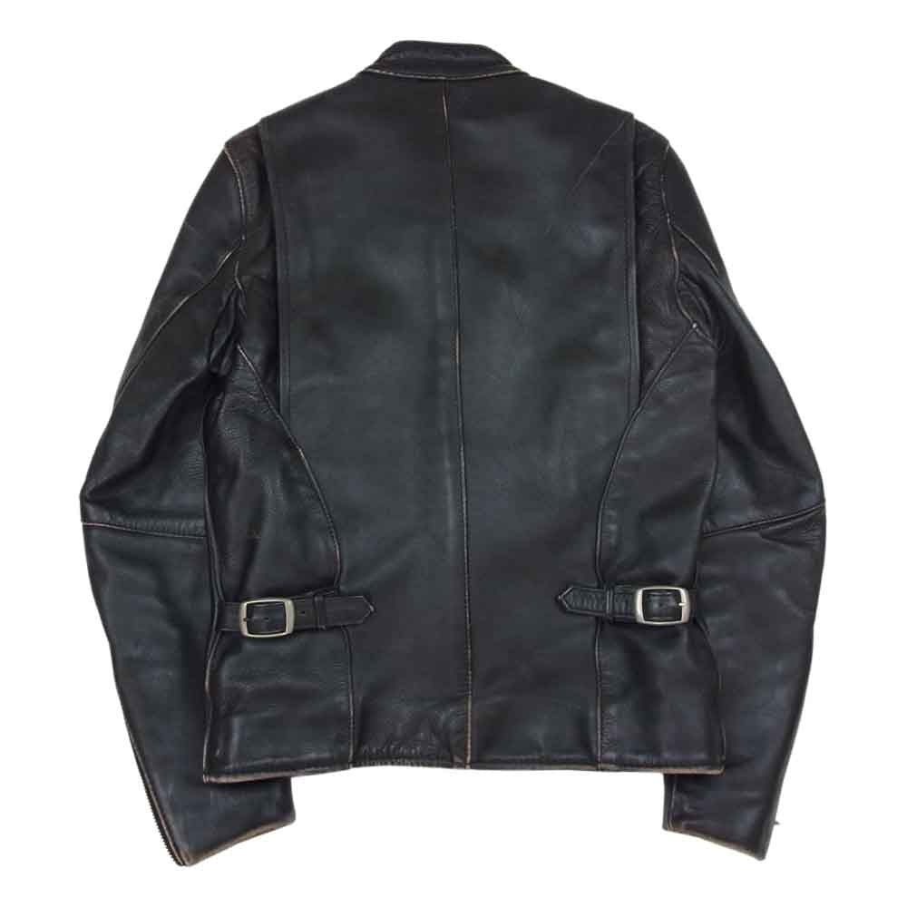 VANSON バンソン typeB シングル レザー ライダース ライナー付き ブラック系 34【中古】