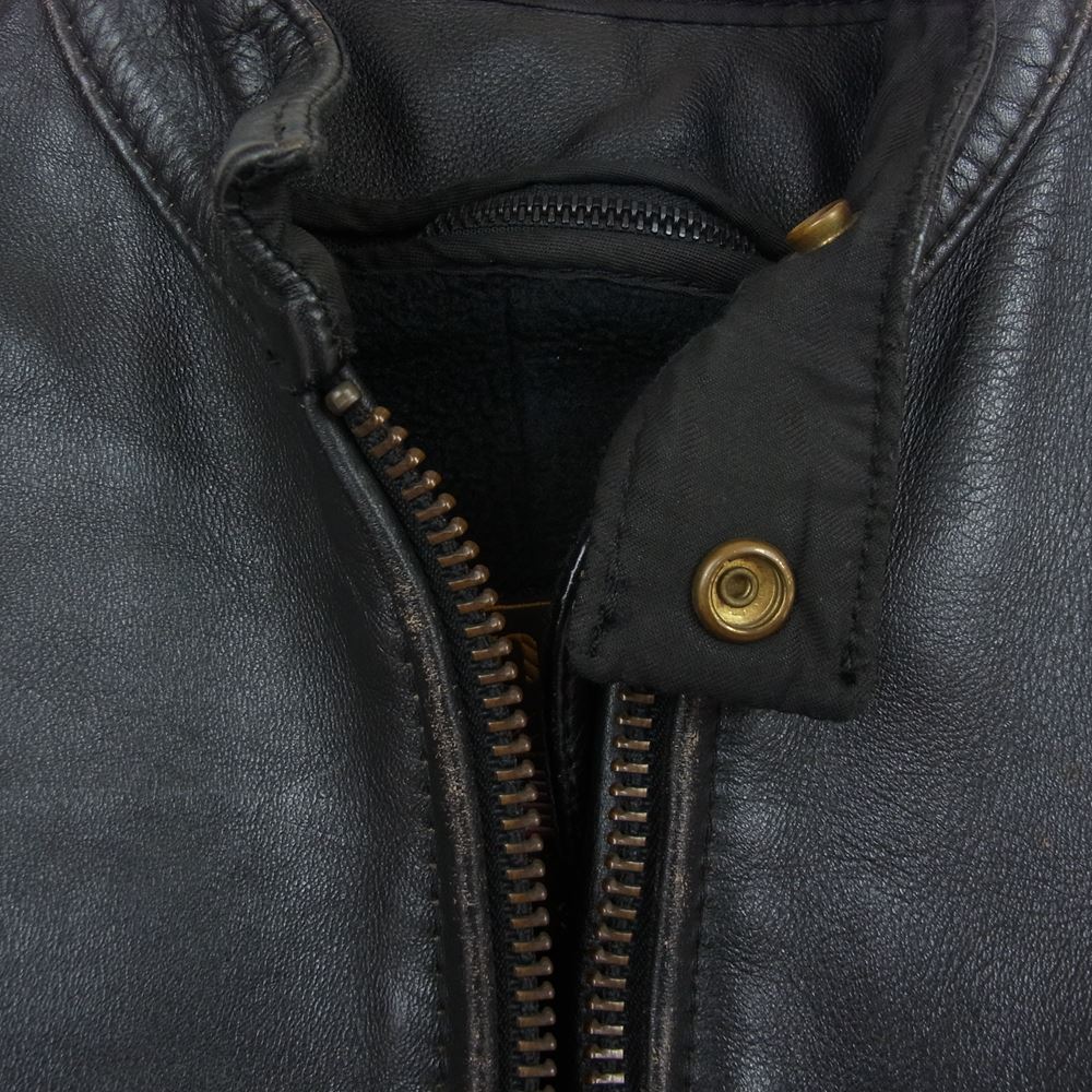 VANSON バンソン typeB シングル レザー ライダース ライナー付き ブラック系 34【中古】