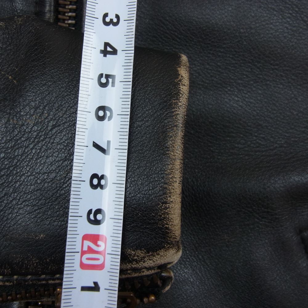 VANSON バンソン typeB シングル レザー ライダース ライナー付き ブラック系 34【中古】