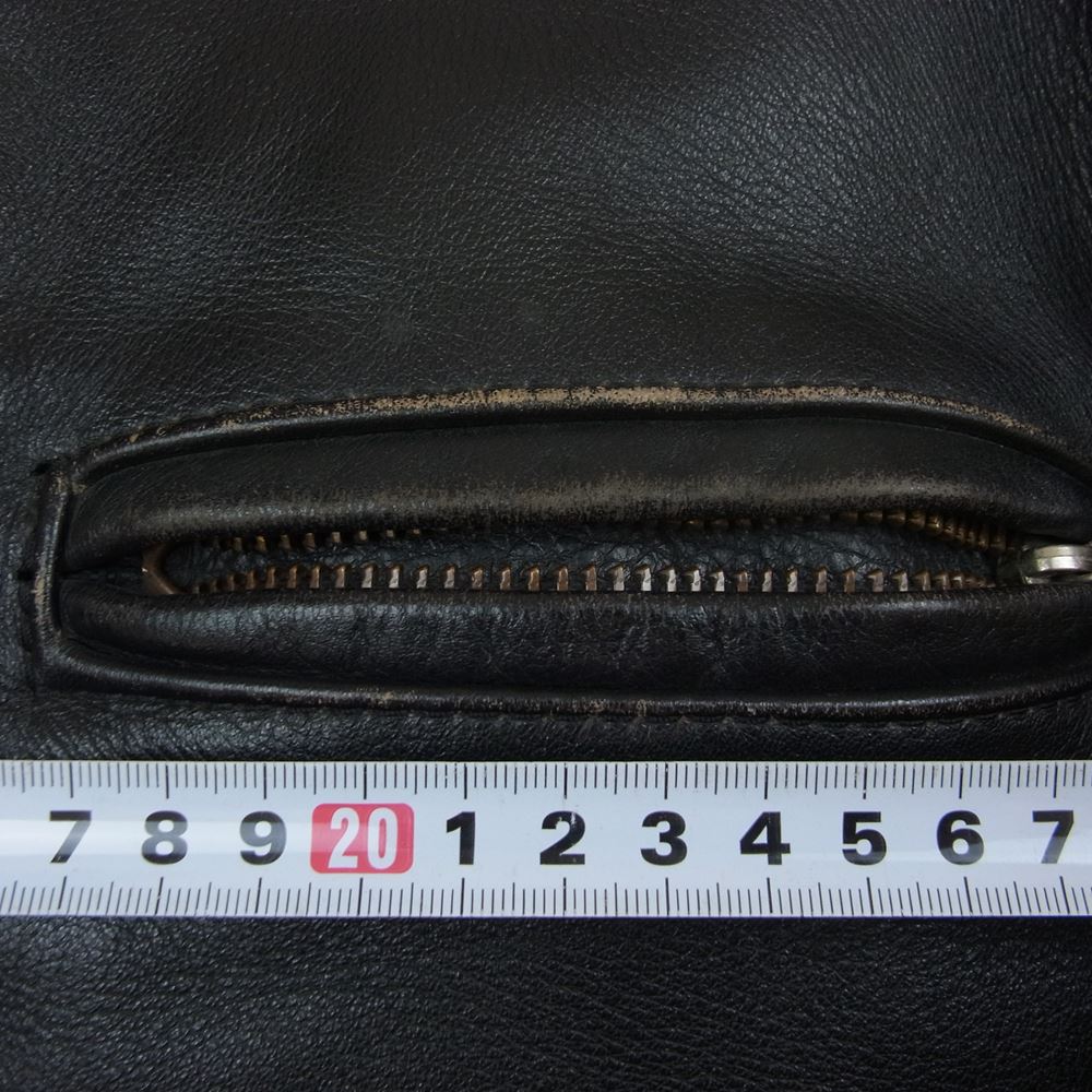 VANSON バンソン typeB シングル レザー ライダース ライナー付き ブラック系 34【中古】