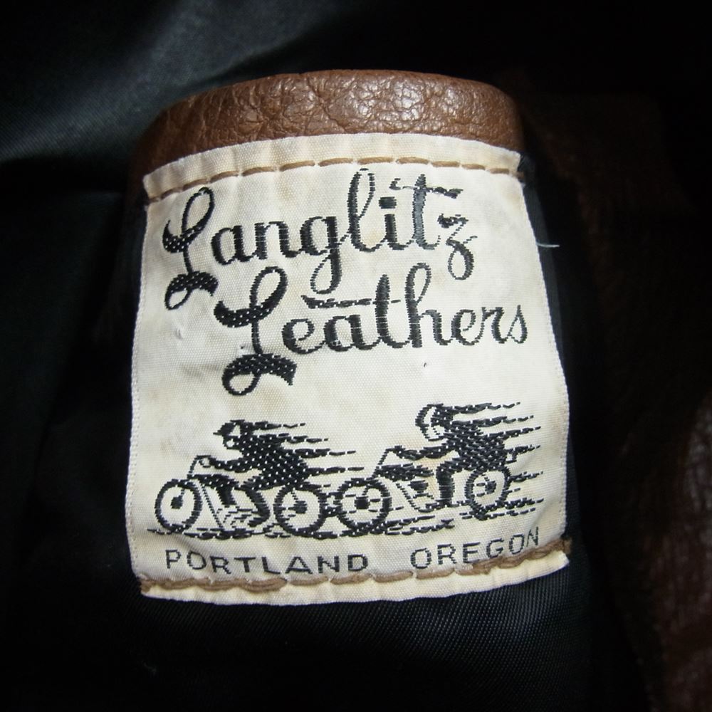LANGLITZ LEATHERS ラングリッツレザーズ Cascade キャスケード ゴートスキン キャメル ブラウン系【中古】