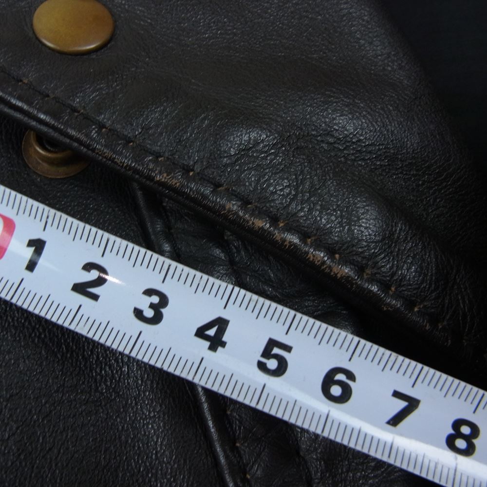 LANGLITZ LEATHERS ラングリッツレザーズ Columbia コロンビア レザー ライダース ジャケット ブラウン系【中古】