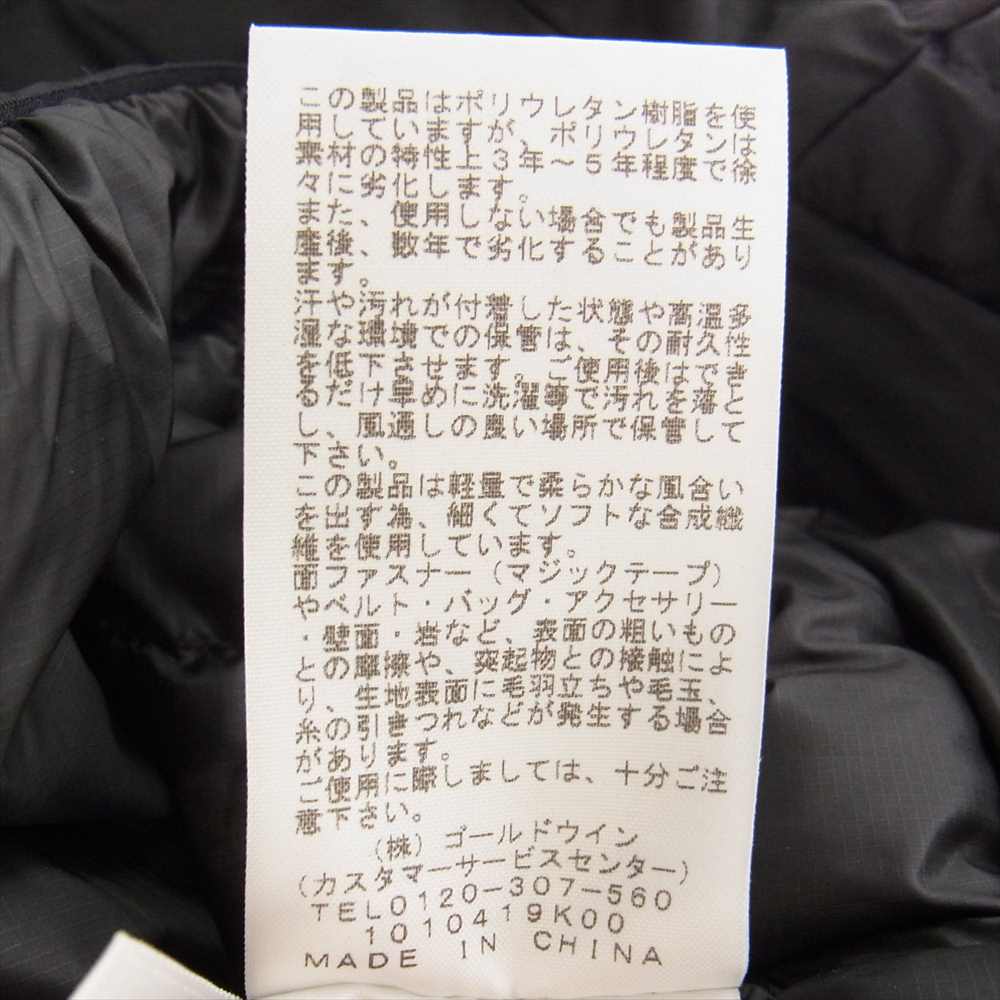 THE NORTH FACE ノースフェイス NY32013 Thunder Roundneck Jacket サンダー ラウンドネック ハイブリッド ダウン ジャケット ブラック系 M【中古】