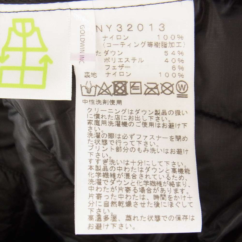 THE NORTH FACE ノースフェイス NY32013 Thunder Roundneck Jacket サンダー ラウンドネック ハイブリッド ダウン ジャケット ブラック系 M【中古】