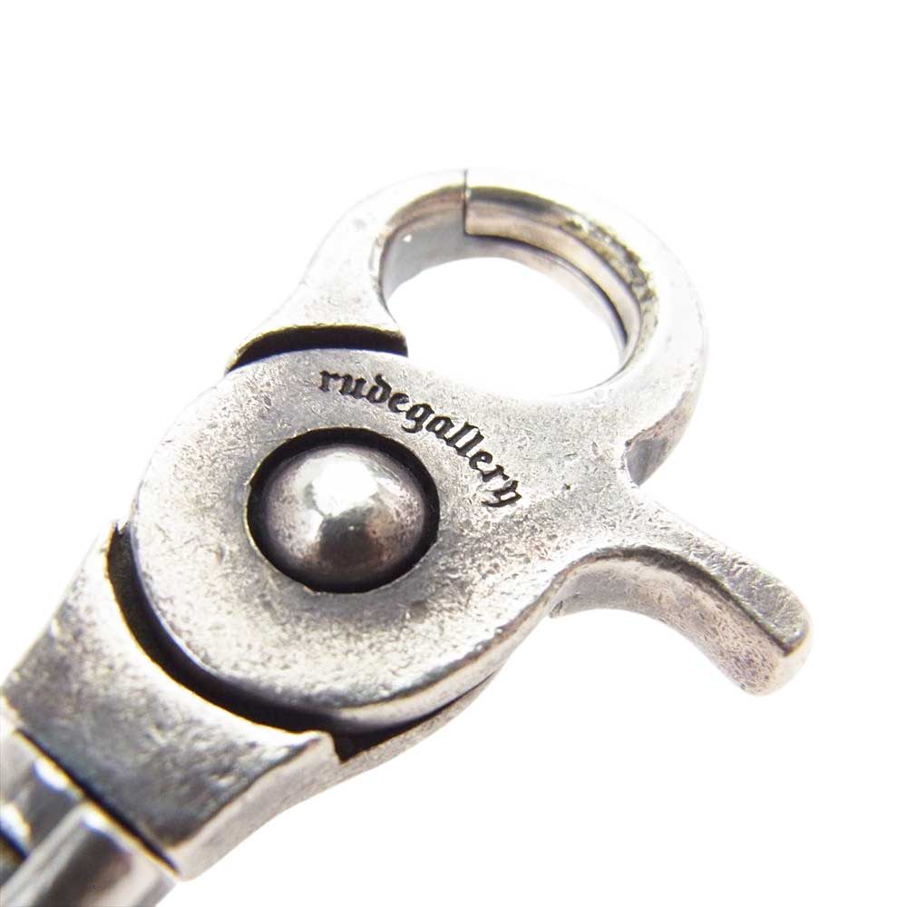 RUDE GALLERY ルードギャラリー WALLET CHAIN スカルクリップ シルバーチャーム ウォレットチェーン  シルバー系【中古】