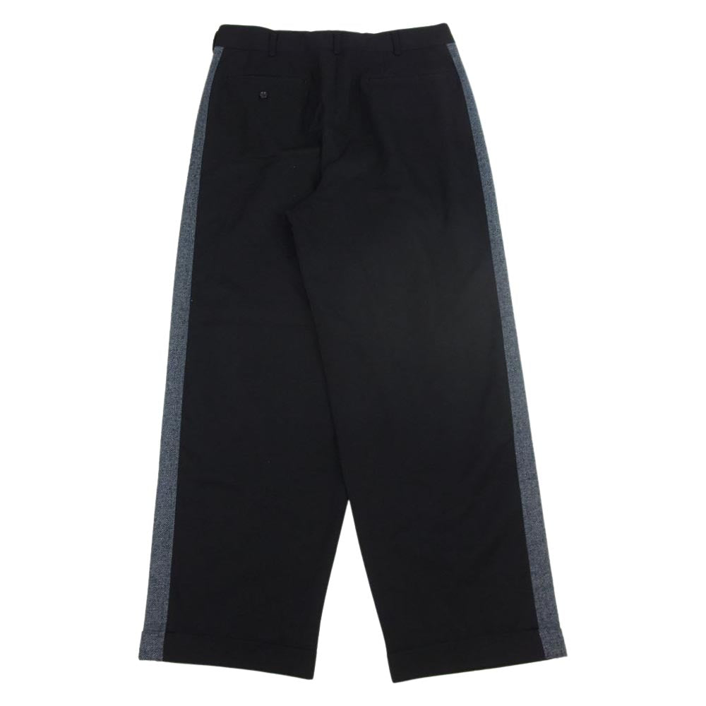 COMME des GARCONS HOMME コムデギャルソンオム AD1995 ヴィンテージ サイド ウール ライン パンツ  ブラック系 L【中古】