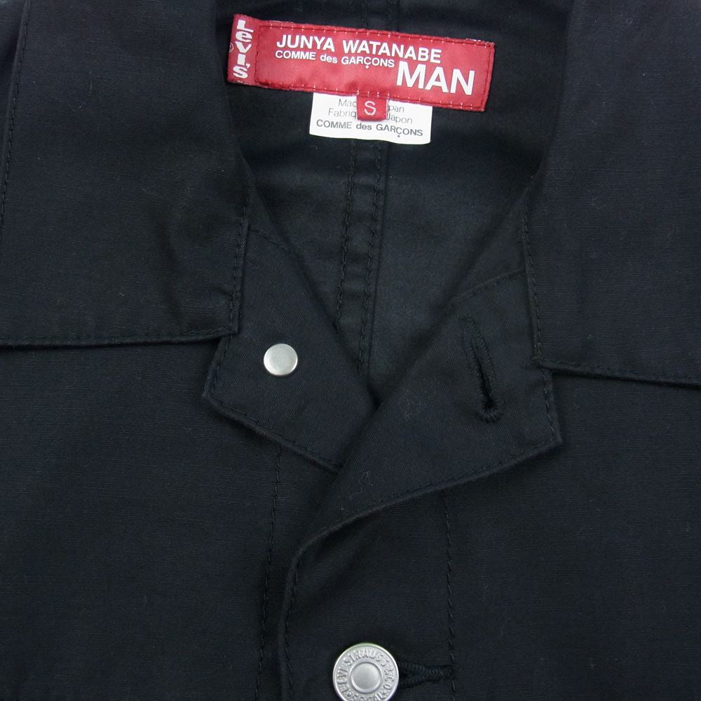 JUNYA WATANABE COMME des GARCONS ジュンヤワタナベコムデギャルソン AD2006 WS-J211 × Levis リーバイス 3rd タイプ トラッカー ジャケット ブラック系 S【中古】