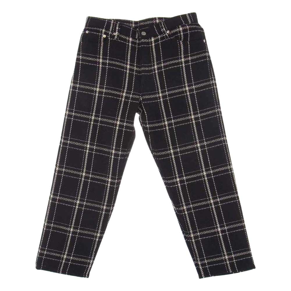 セブンバイセブン 800-2140040 MEXICAN BLANCKET WIDE PANTS ブランケット チェック ワイド パンツ XS ブラック系 XS【新古品】【未使用】【中古】