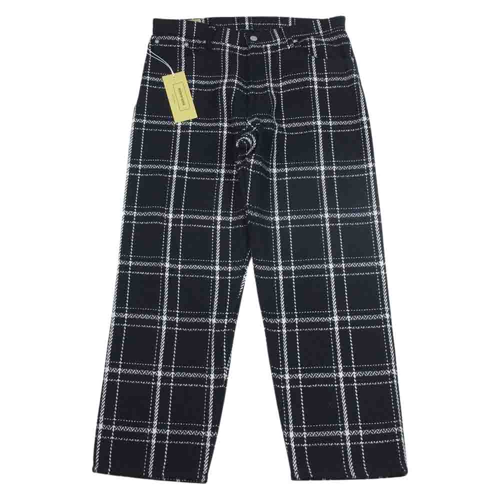 セブンバイセブン 800-2140040 MEXICAN BLANCKET WIDE PANTS ブランケット チェック ワイド パンツ S ブラック系 S【新古品】【未使用】【中古】
