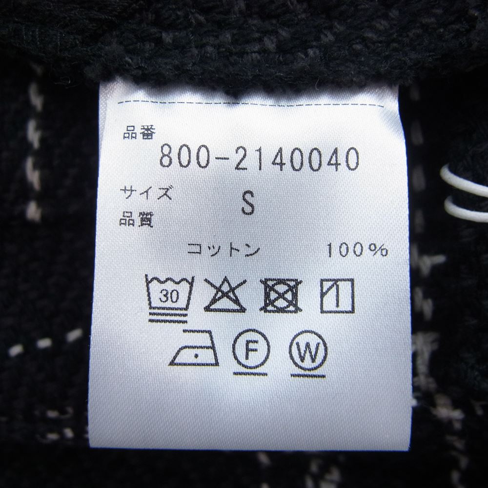 セブンバイセブン 800-2140040 MEXICAN BLANCKET WIDE PANTS ブランケット チェック ワイド パンツ S ブラック系 S【新古品】【未使用】【中古】