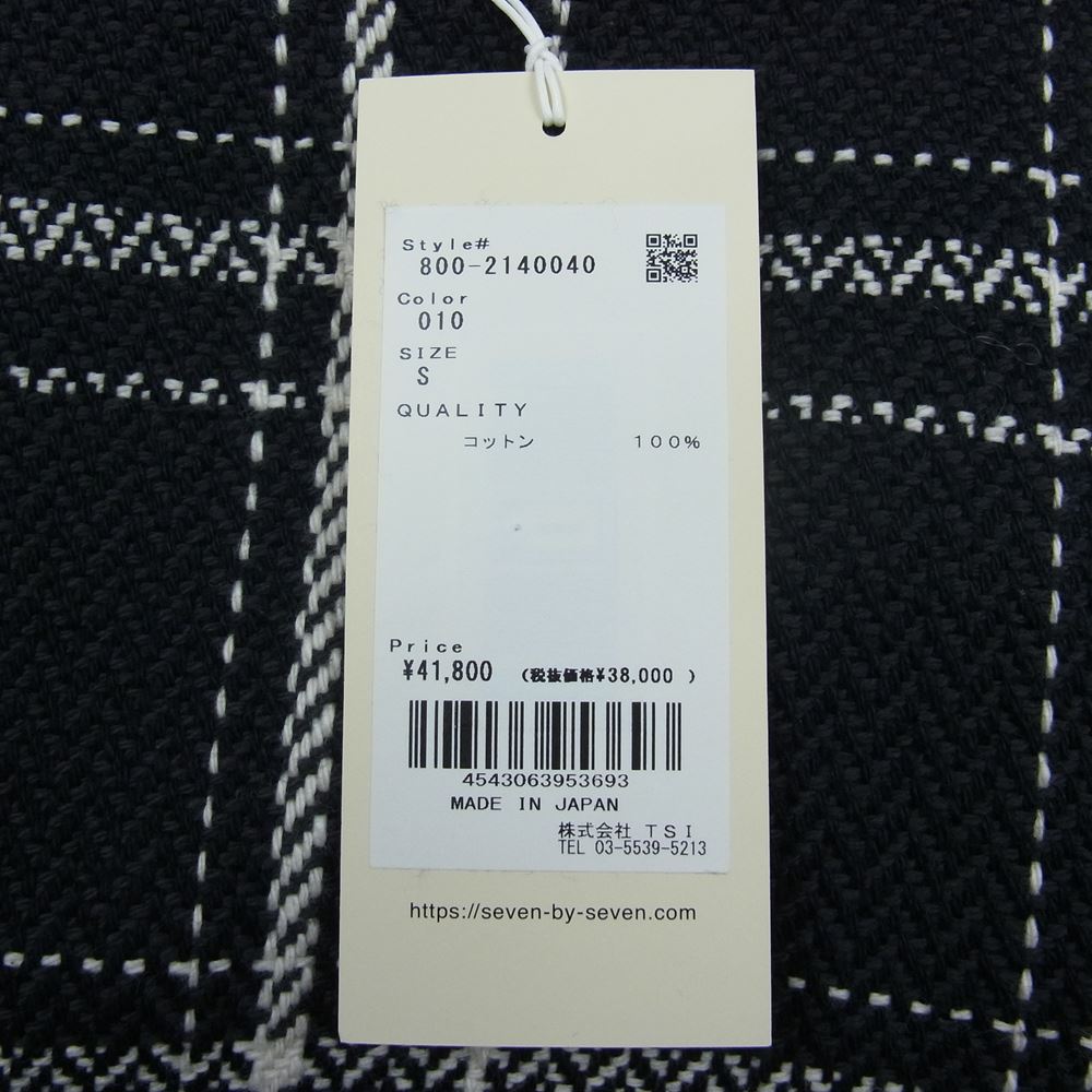 セブンバイセブン 800-2140040 MEXICAN BLANCKET WIDE PANTS ブランケット チェック ワイド パンツ S ブラック系 S【新古品】【未使用】【中古】