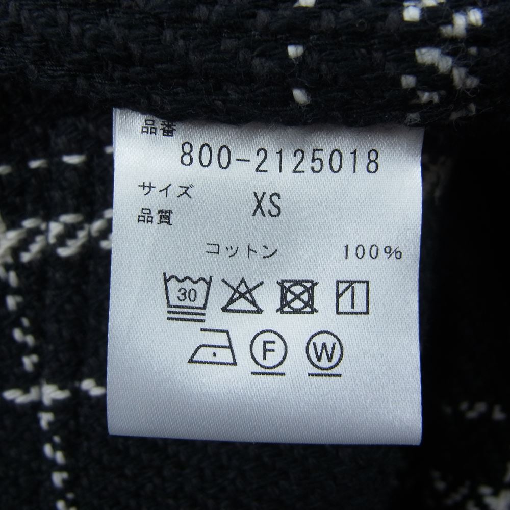 セブンバイセブン 800-2125018 1ST TYPE MEXICAN BLANCKET JACKET ブランケット チェック ブルゾン XS ブラック系 XS【新古品】【未使用】【中古】