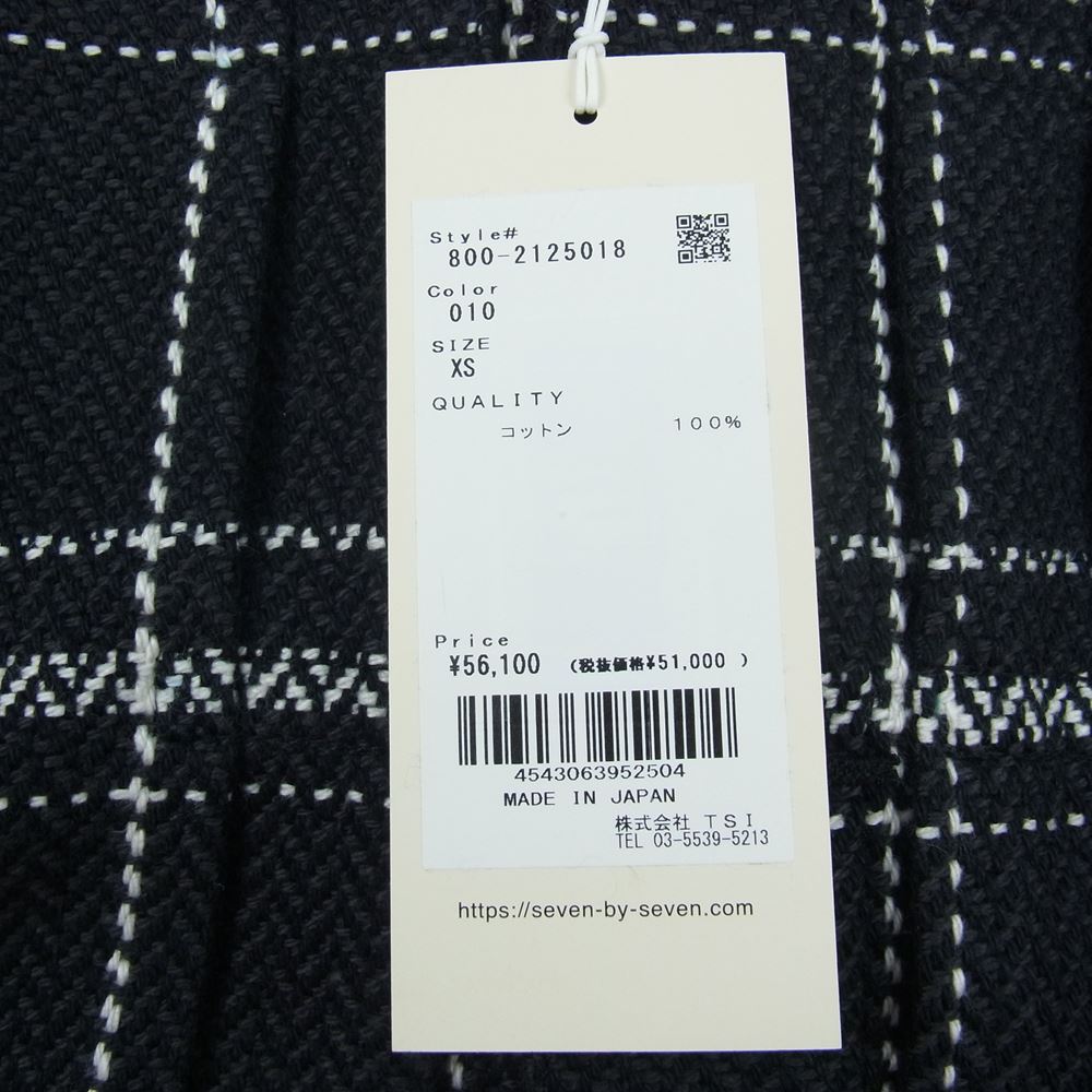 セブンバイセブン 800-2125018 1ST TYPE MEXICAN BLANCKET JACKET ブランケット チェック ブルゾン XS ブラック系 XS【新古品】【未使用】【中古】