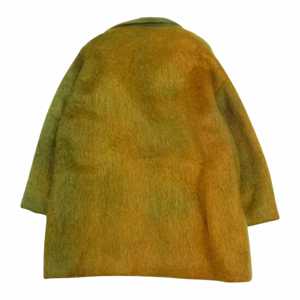 エリコカトリ 21AW flow dye kid mohair shaggy jacket モヘア シャギー ジャケット イエロー系 F【新古品】【未使用】【中古】