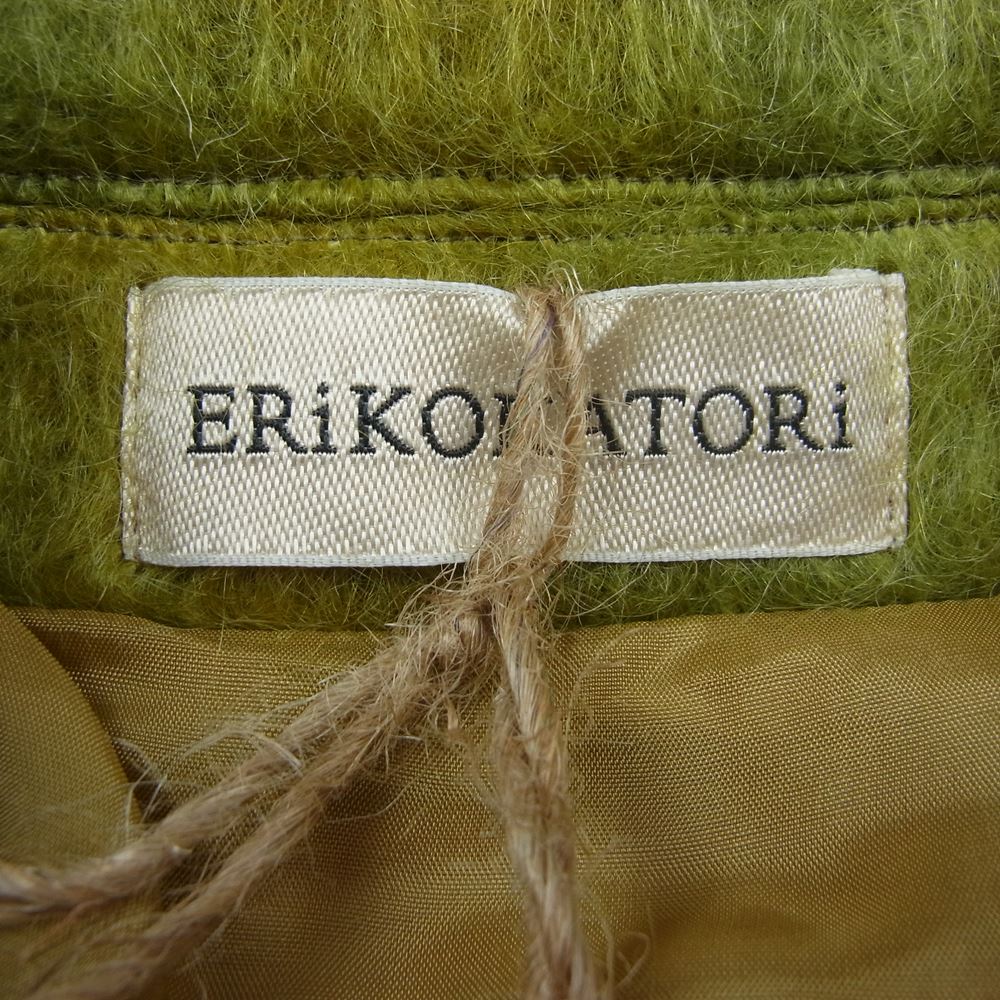 エリコカトリ 21AW flow dye kid mohair shaggy jacket モヘア シャギー ジャケット イエロー系 F【新古品】【未使用】【中古】