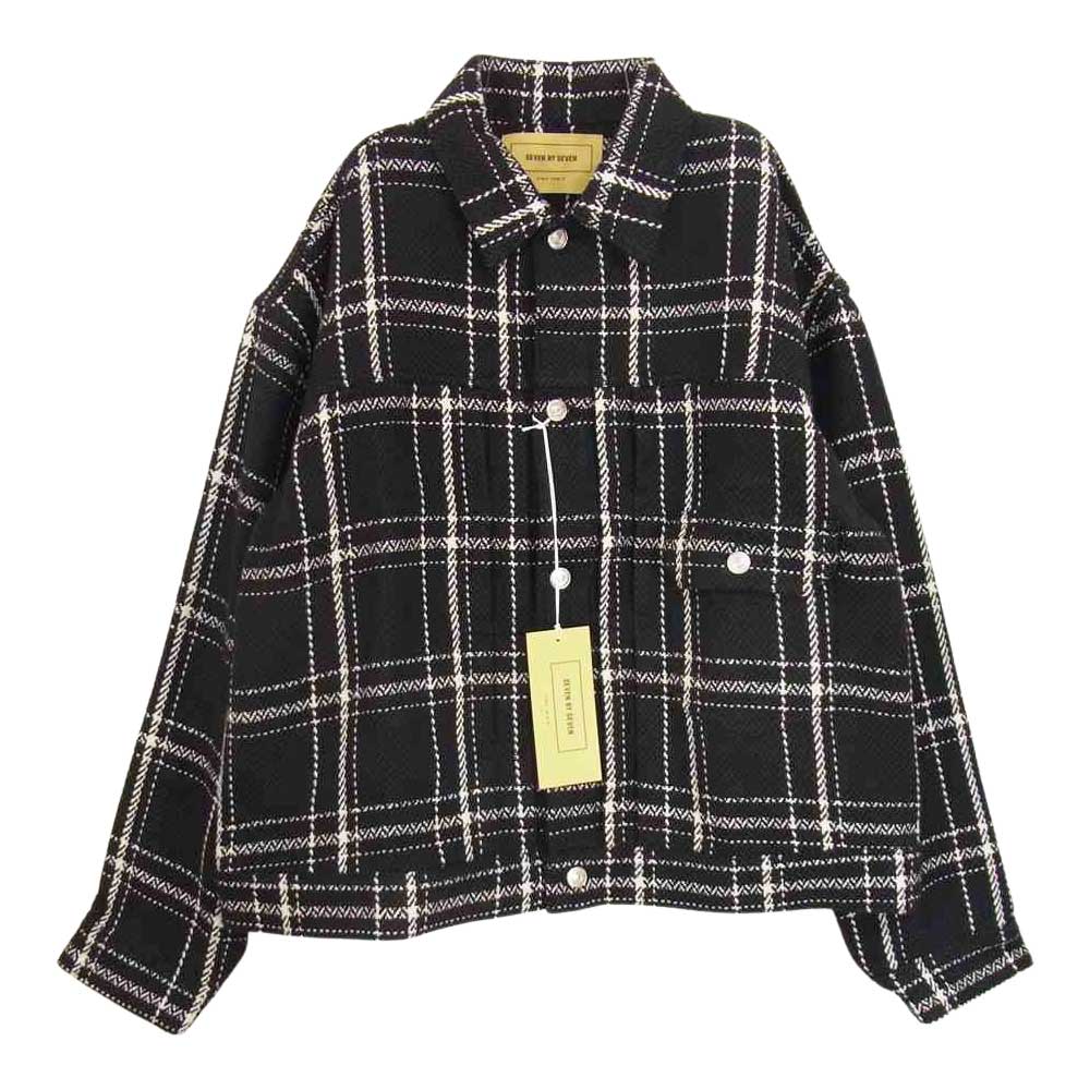 セブンバイセブン 800-2125018 1ST TYPE MEXICAN BLANCKET JACKET ブランケット チェック ブルゾン S ブラック系 S【新古品】【未使用】【中古】