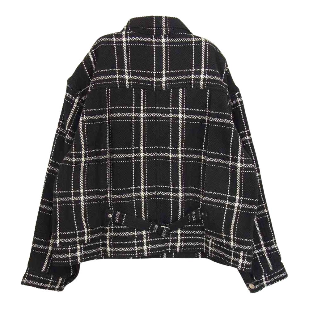 セブンバイセブン 800-2125018 1ST TYPE MEXICAN BLANCKET JACKET ブランケット チェック ブルゾン S ブラック系 S【新古品】【未使用】【中古】