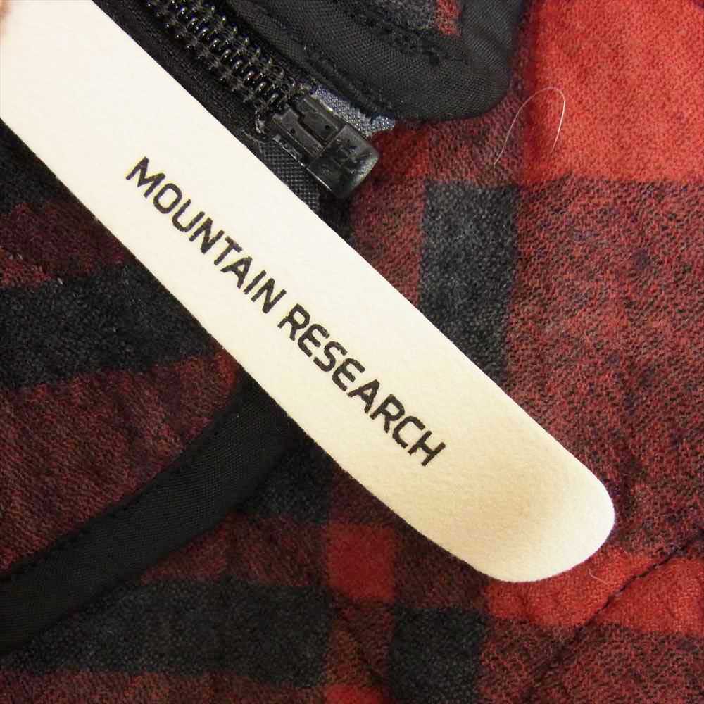 マウンテンリサーチ Quilting JKT キルティング チェック ポンチョ ジャケット レッド系 サイズ表記無【中古】