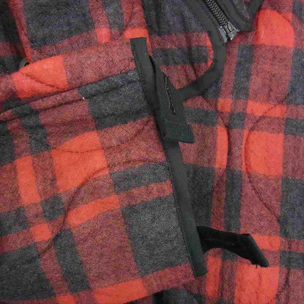 マウンテンリサーチ Quilting JKT キルティング チェック ポンチョ ジャケット レッド系 サイズ表記無【中古】