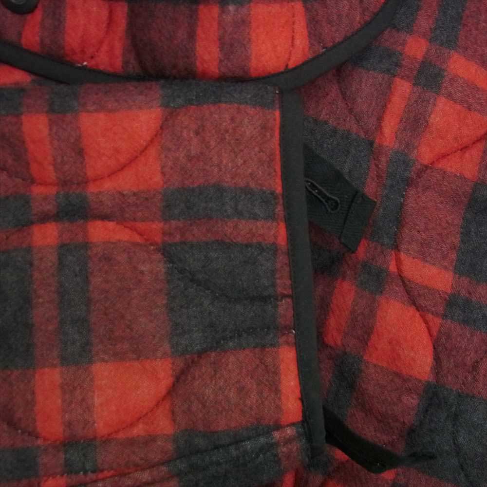 マウンテンリサーチ Quilting JKT キルティング チェック ポンチョ ジャケット レッド系 サイズ表記無【極上美品】【中古】