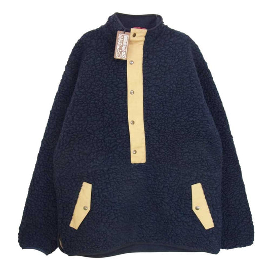 ブラウンバイツータックス  B24-RA001 Mixed wool pile fleece ウール フリース ジャケット M ネイビー系 S【新古品】【未使用】【中古】