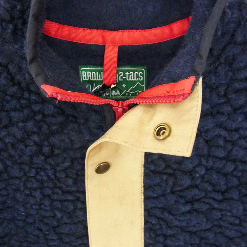 ブラウンバイツータックス  B24-RA001 Mixed wool pile fleece ウール フリース ジャケット M ネイビー系 S【新古品】【未使用】【中古】
