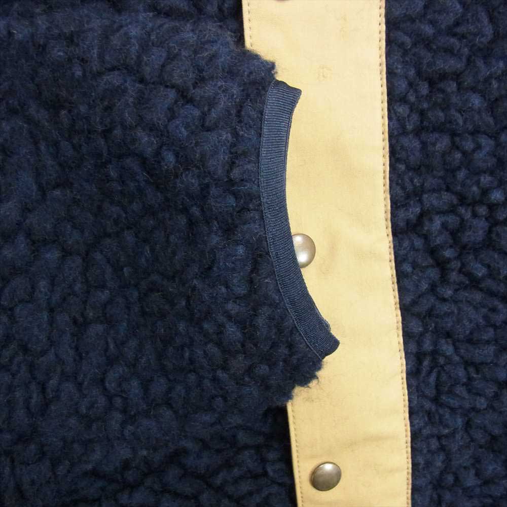 ブラウンバイツータックス  B24-RA001 Mixed wool pile fleece ウール フリース ジャケット M ネイビー系 S【新古品】【未使用】【中古】