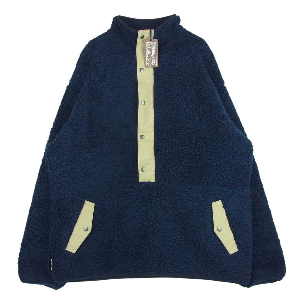 ブラウンバイツータックス B24-RA001 Mixed wool pile fleece ウール フリース ジャケット ネイビー系 L【新古品】【未使用】【中古】