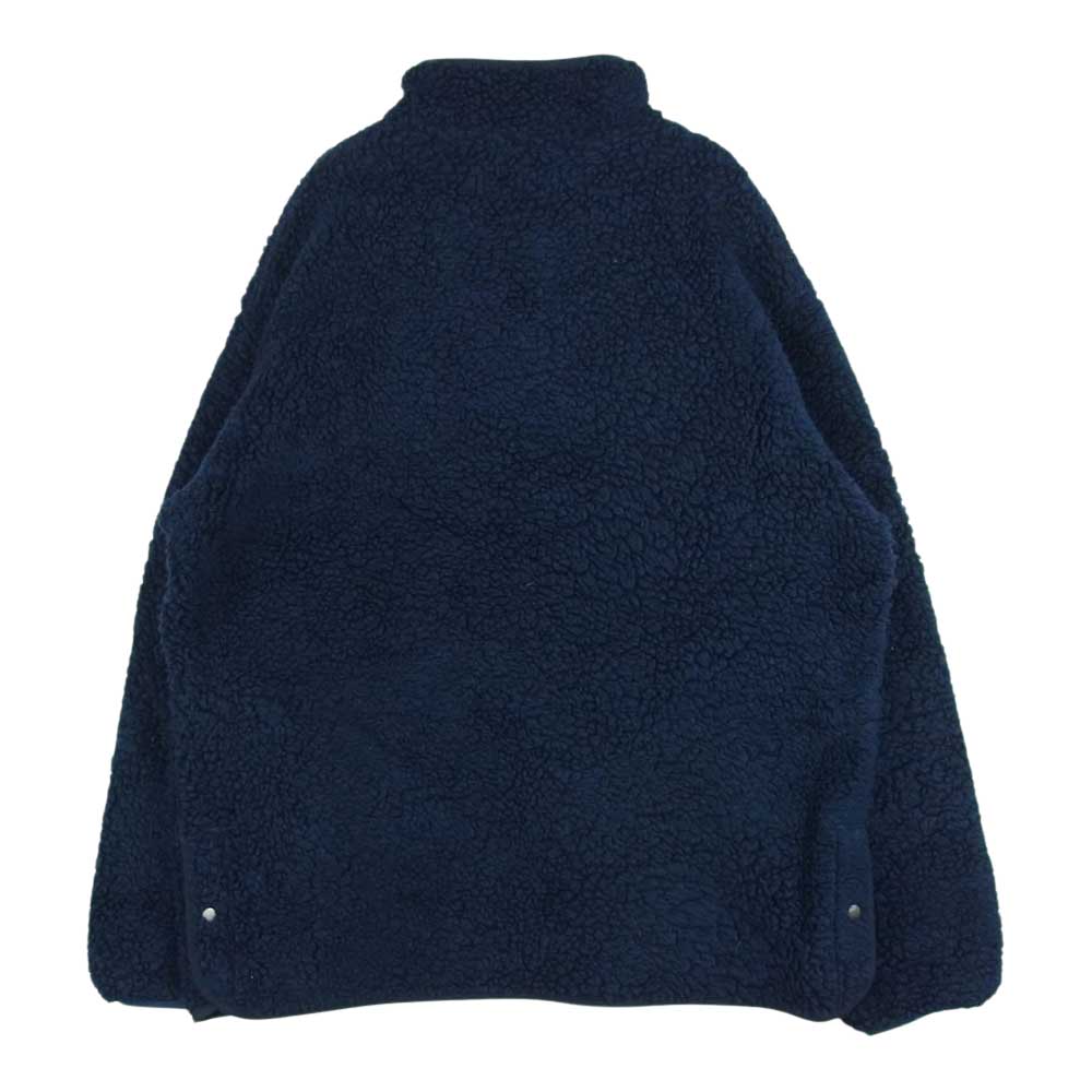 ブラウンバイツータックス B24-RA001 Mixed wool pile fleece ウール フリース ジャケット ネイビー系 L【新古品】【未使用】【中古】