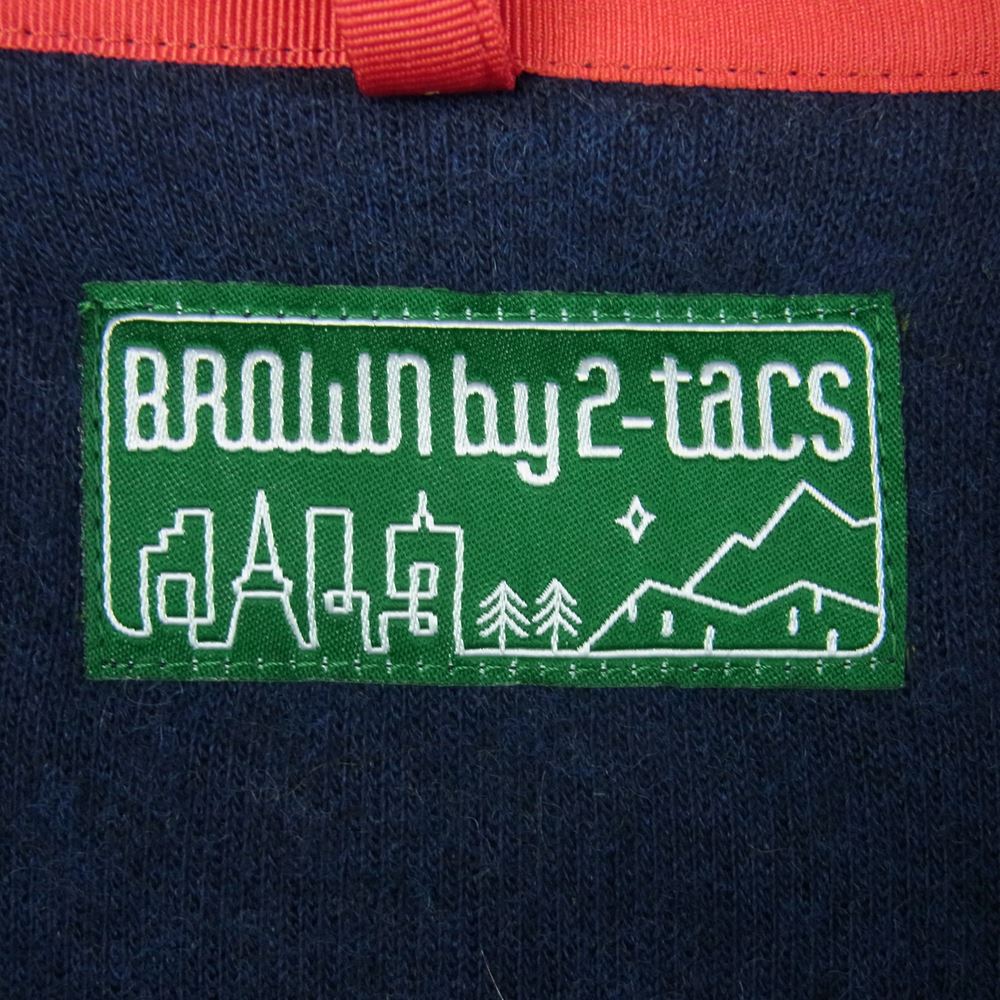 ブラウンバイツータックス B24-RA001 Mixed wool pile fleece ウール フリース ジャケット ネイビー系 L【新古品】【未使用】【中古】