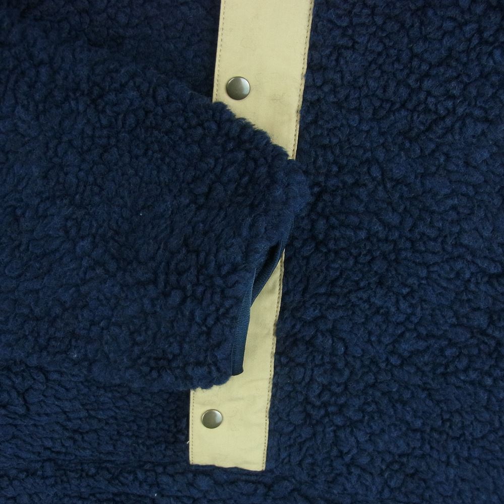 ブラウンバイツータックス B24-RA001 Mixed wool pile fleece ウール フリース ジャケット ネイビー系 L【新古品】【未使用】【中古】