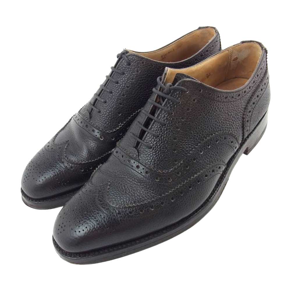 Tricker's トリッカーズ ウィングチップ ドレス シューズ 革靴  ブラック系 27.0cm【中古】