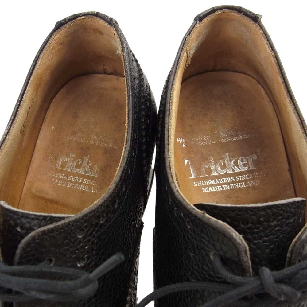 Tricker's トリッカーズ ウィングチップ ドレス シューズ 革靴  ブラック系 27.0cm【中古】
