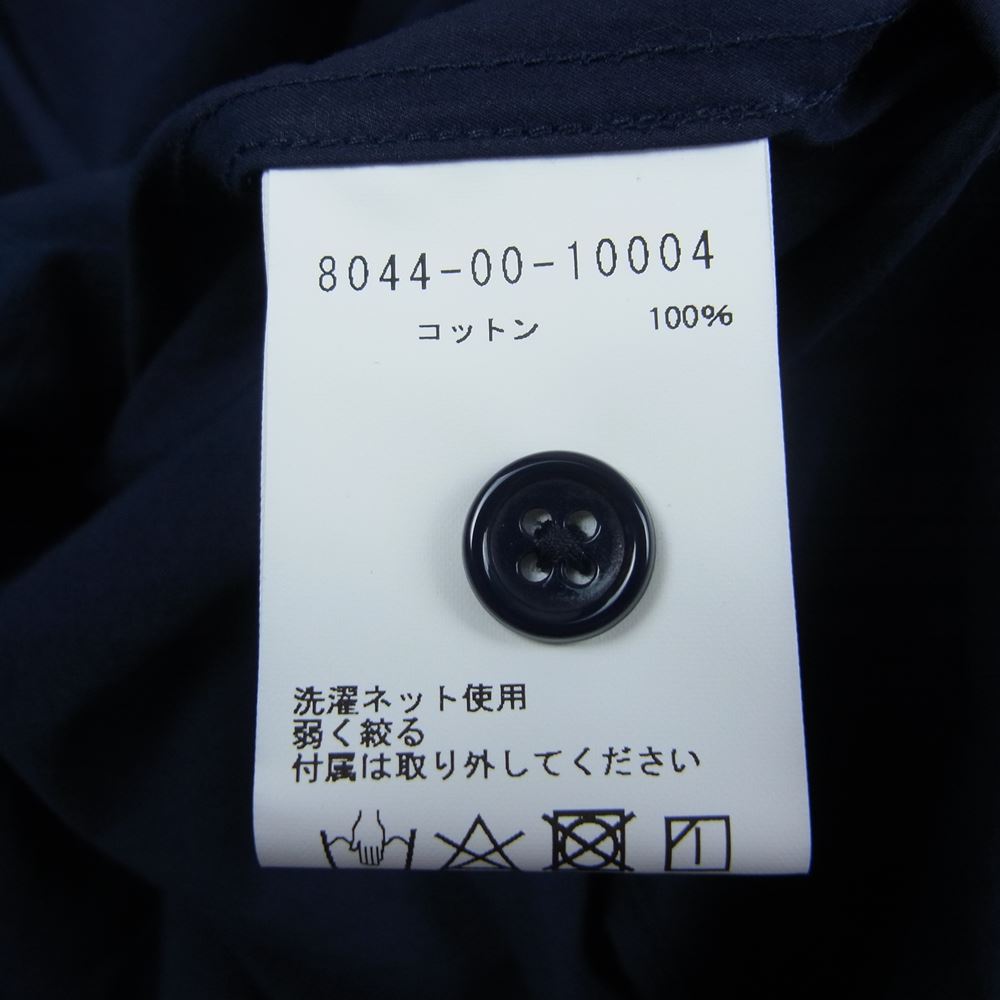 Nigel Cabourn ナイジェルケーボン 襟着脱可能 コットン シャツ ブラウス 長袖 ネイビー系 46【美品】【中古】