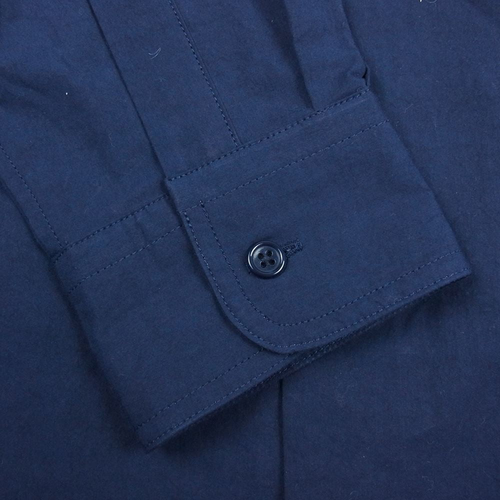 Nigel Cabourn ナイジェルケーボン 襟着脱可能 コットン シャツ ブラウス 長袖 ネイビー系 46【美品】【中古】