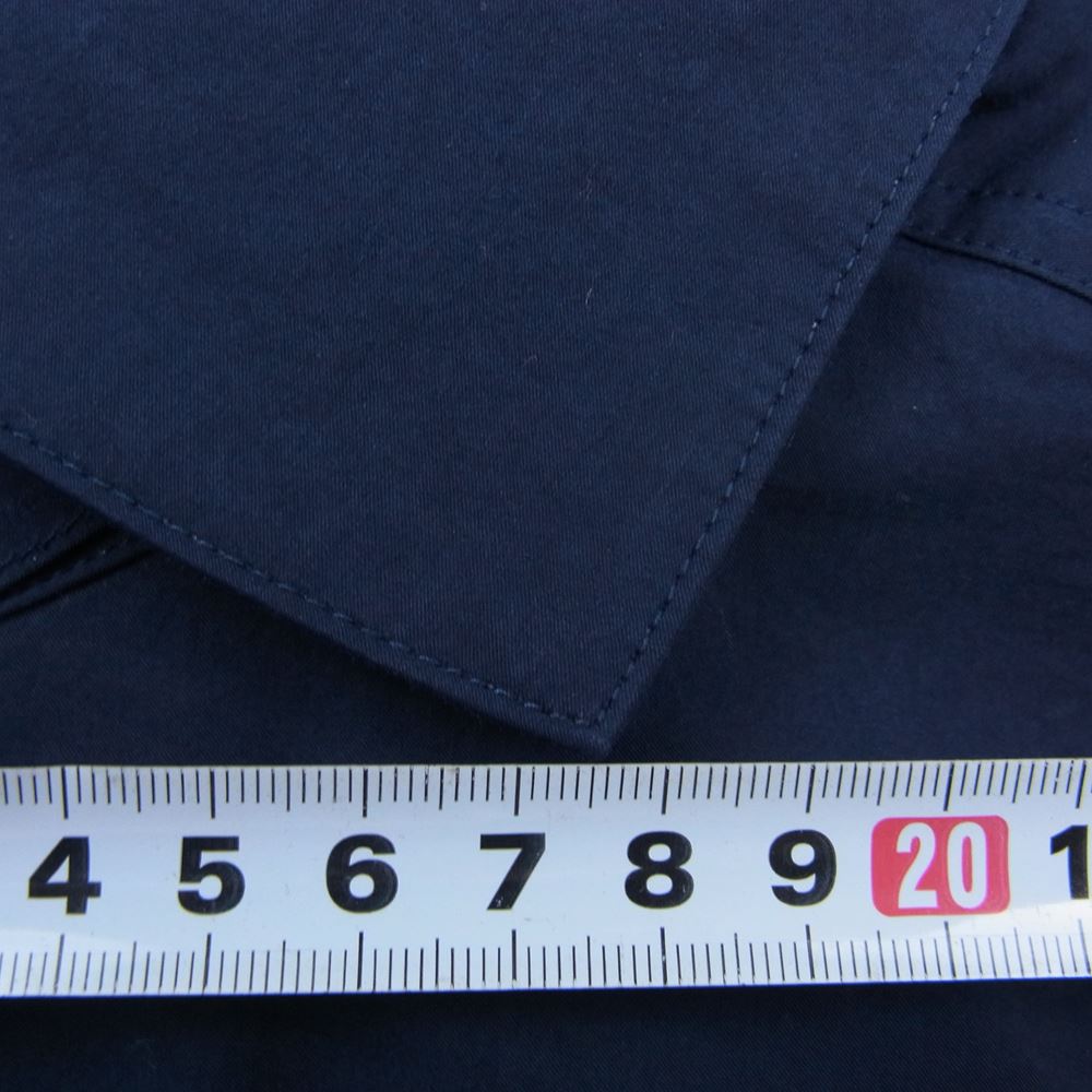 Nigel Cabourn ナイジェルケーボン 襟着脱可能 コットン シャツ ブラウス 長袖 ネイビー系 46【美品】【中古】