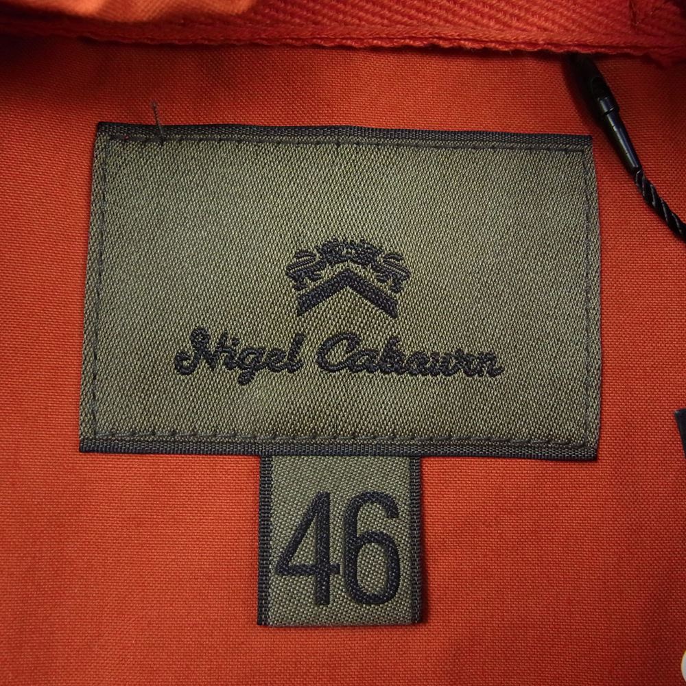 Nigel Cabourn ナイジェルケーボン コットン プルオーバー マウンテン パーカ ジャケット オレンジ系 46【新古品】【未使用】【中古】