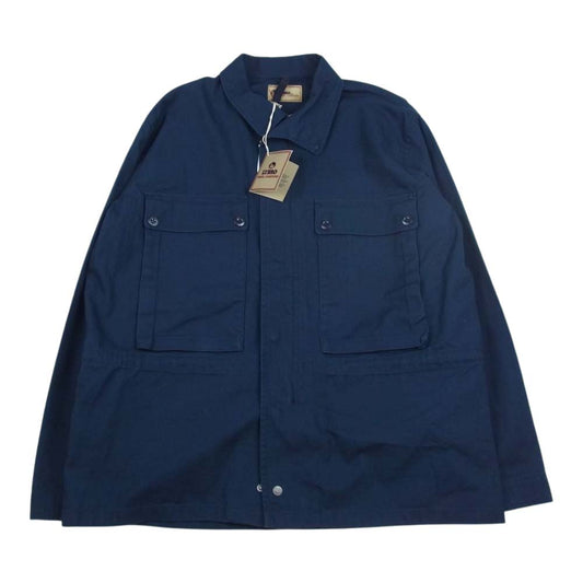 Nigel Cabourn ナイジェルケーボン NCOS-AW21-JK-54 LYBRO ライブロ ZIP MILITARY JACKET ジップ ミリタリー ジャケット ネイビー系 48【新古品】【未使用】【中古】