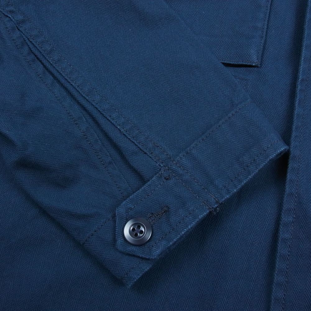 Nigel Cabourn ナイジェルケーボン NCOS-AW21-JK-54 LYBRO ライブロ ZIP MILITARY JACKET ジップ ミリタリー ジャケット ネイビー系 48【新古品】【未使用】【中古】
