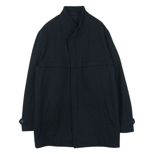 COMME des GARCONS HOMME コムデギャルソンオム AD1999 HJ-070780 ヴィンテージ 90s ウール縮絨 フルジップ スタンドカラー コート ブラック系 M【中古】