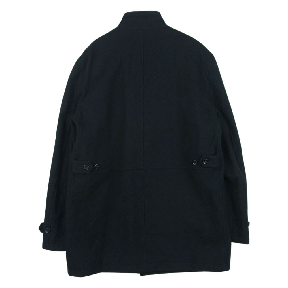 COMME des GARCONS HOMME コムデギャルソンオム AD1999 HJ-070780 ヴィンテージ 90s ウール縮絨 フルジップ スタンドカラー コート ブラック系 M【中古】