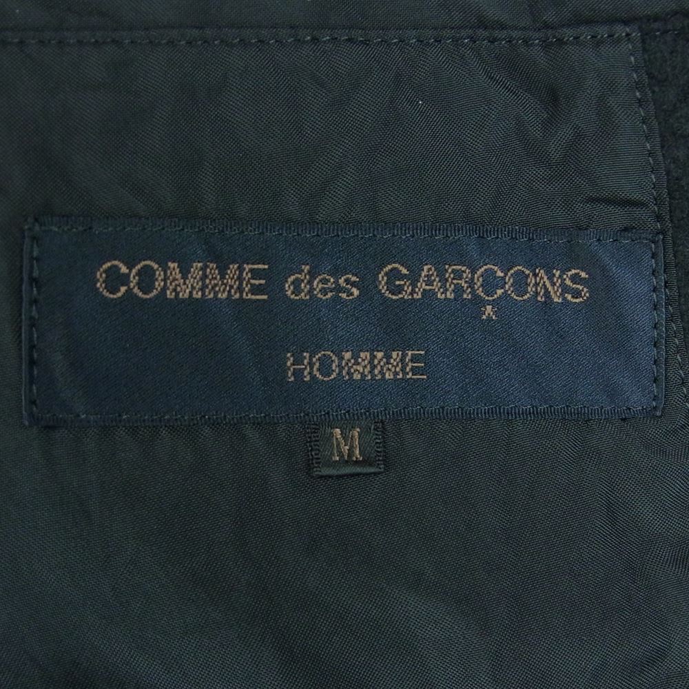 COMME des GARCONS HOMME コムデギャルソンオム AD1999 HJ-070780 ヴィンテージ 90s ウール縮絨 フルジップ スタンドカラー コート ブラック系 M【中古】