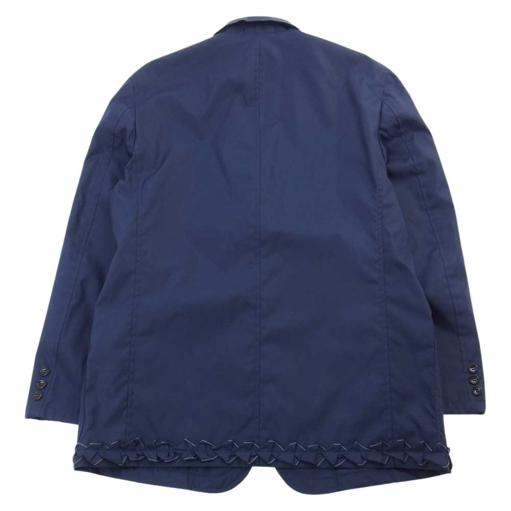 COMME des GARCONS HOMME コムデギャルソンオム 99年製 ナイロン フリル セットアップ ジャケット パンツ ネイビー系 S【中古】