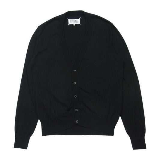 MAISON MARTIN MARGIELA メゾンマルタンマルジェラ 18SS 14ライン 四つタグ エルボーパッチ カーディガン ブラック系 S【中古】